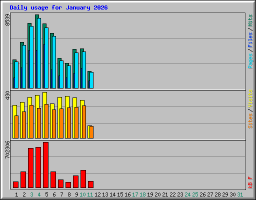 Daily usage for January 2026