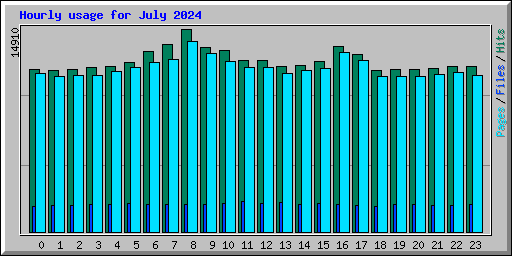 Hourly usage for July 2024