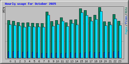 Hourly usage for October 2025