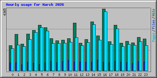 Hourly usage for March 2026